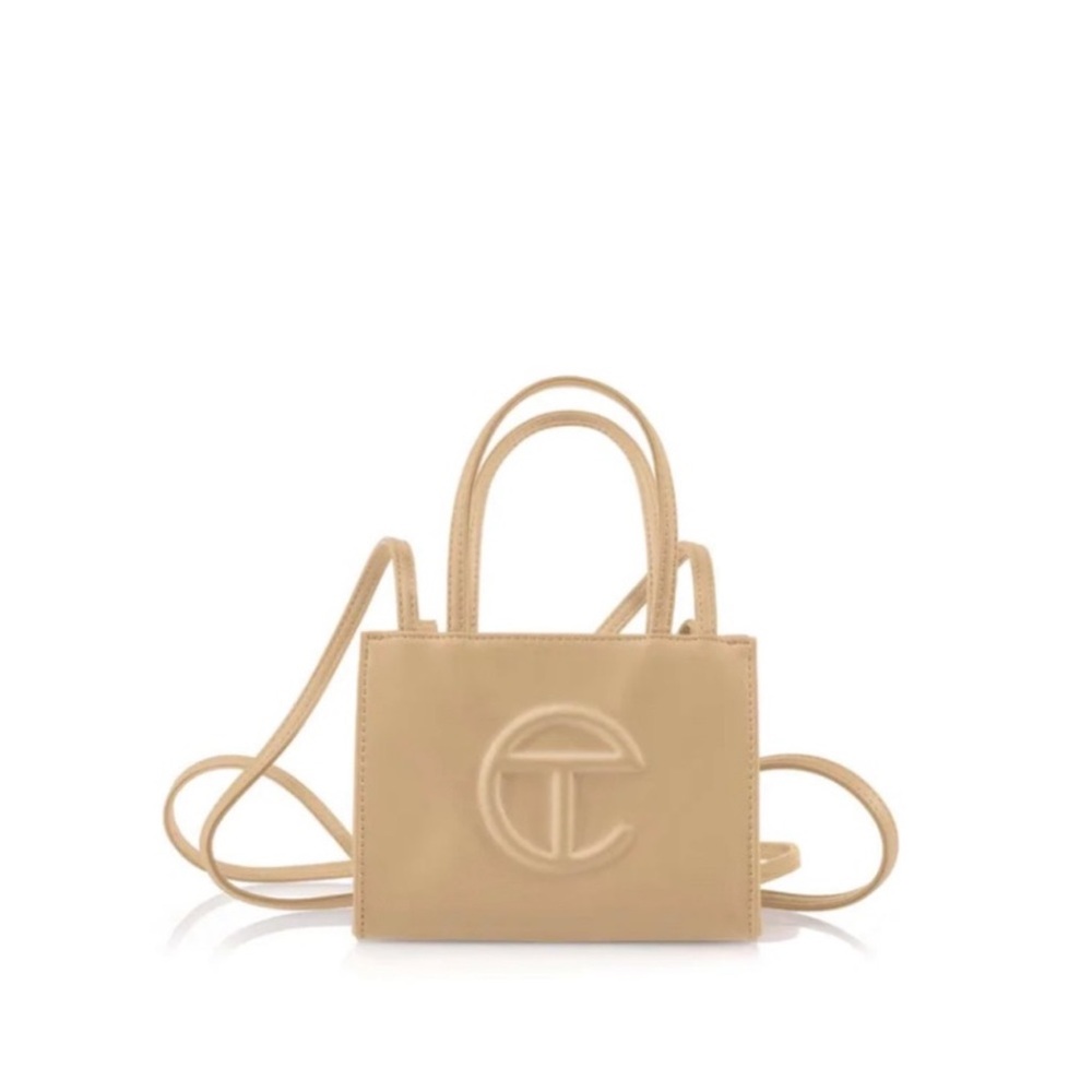 TAN MINI TELFAR SHOPPING BAG